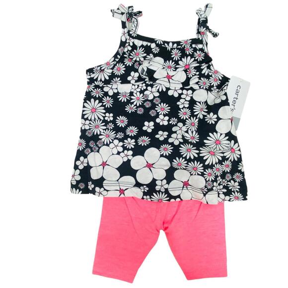 Carter's 2pc Baby Girl Pink Soft Pants Set